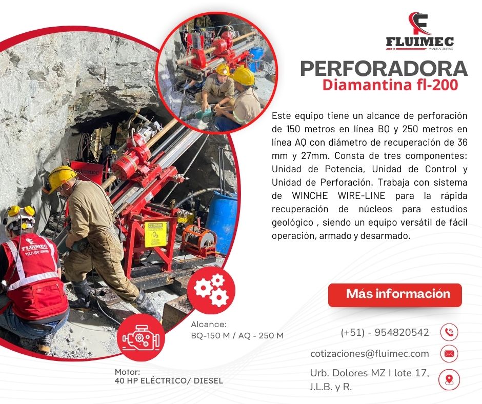 Perforadora FL-200 - Alcance BQ-150 MT